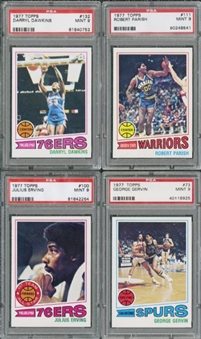 1977 Topps Basketball PSA MINT 9 Completely Graded Set of 132 Cards (with 1 PSA 8) Ranked 9th on PSA Registry